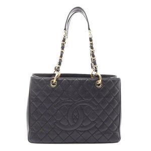 Chanel Matelasse GST Tote Bag Black Leather